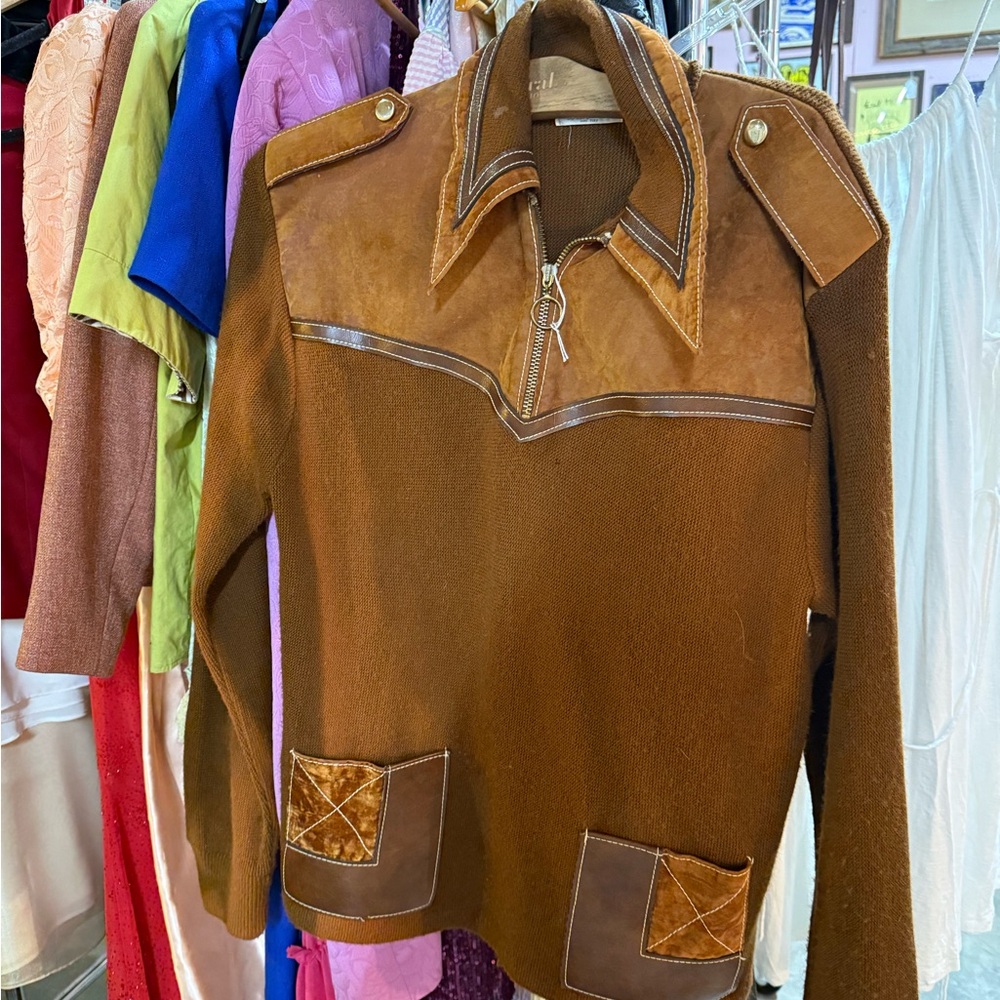 Vintage | Sweaters | 97s Vintage Western Henley Knit Sweater